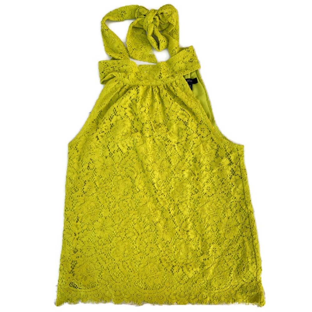 Lace Halter Top in Yellow